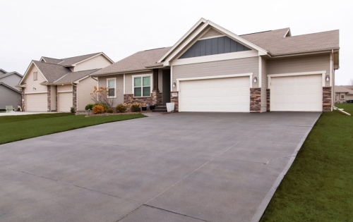 Concrete driveway after DecoShield installation