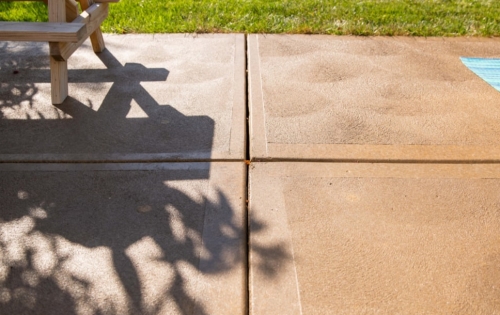 Concrete patio deck after DecoShield installation