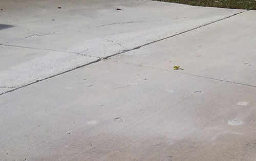Driveway leveled and power washed