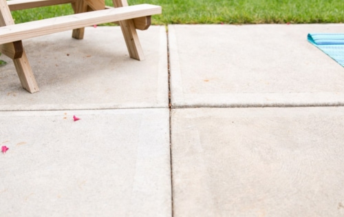 Concrete patio deck before DecoShield installation