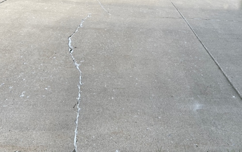 Cracked driveway