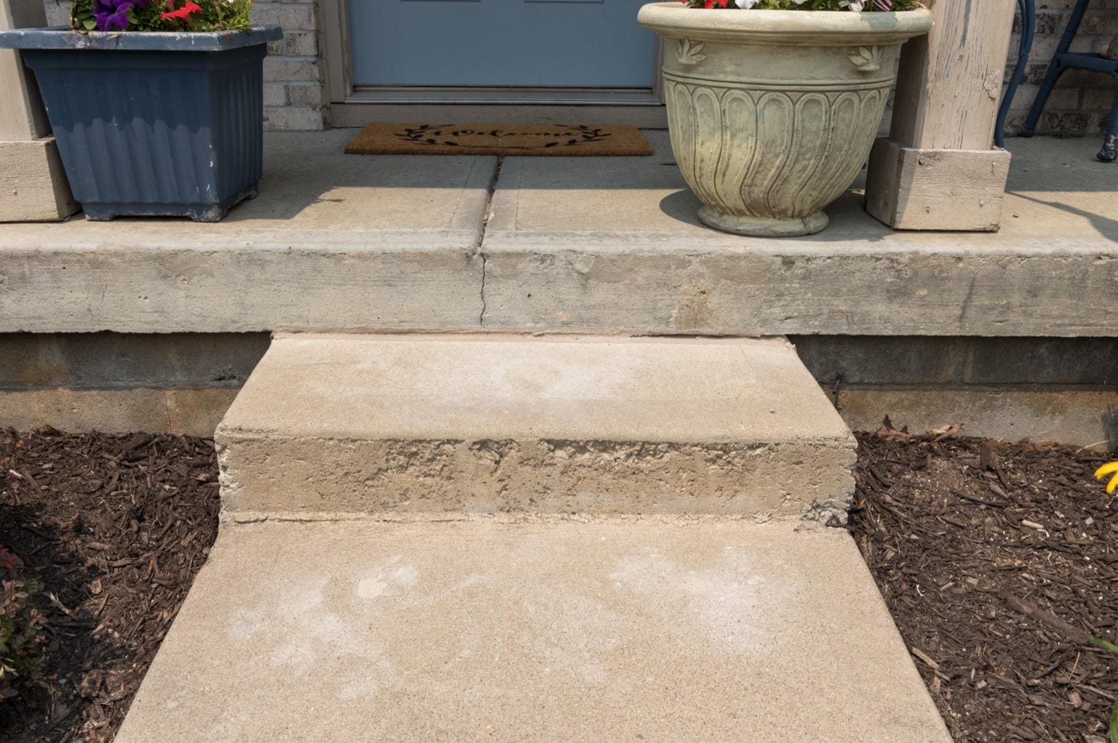 Lifting Concrete Front Steps LevelUp Concrete Solutions