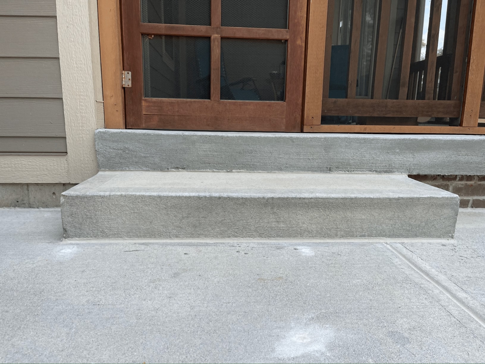 Sunken Back Porch Step LevelUp Concrete Solutions