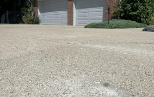 Sinking concrete driveway repaired Danville Indiana