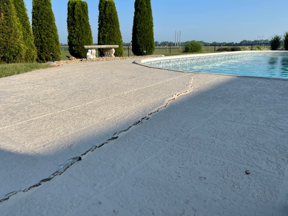 Pool Deck Cracked Concrete