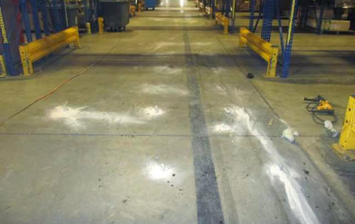 commercial slab after repair